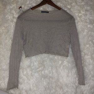 Tan Sheer Long Sleeve